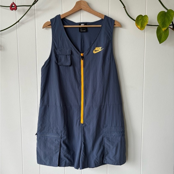 NIKE Sportswear Icon Clash Women's Romper Dusty Blue | Large - Picture 2 of 8